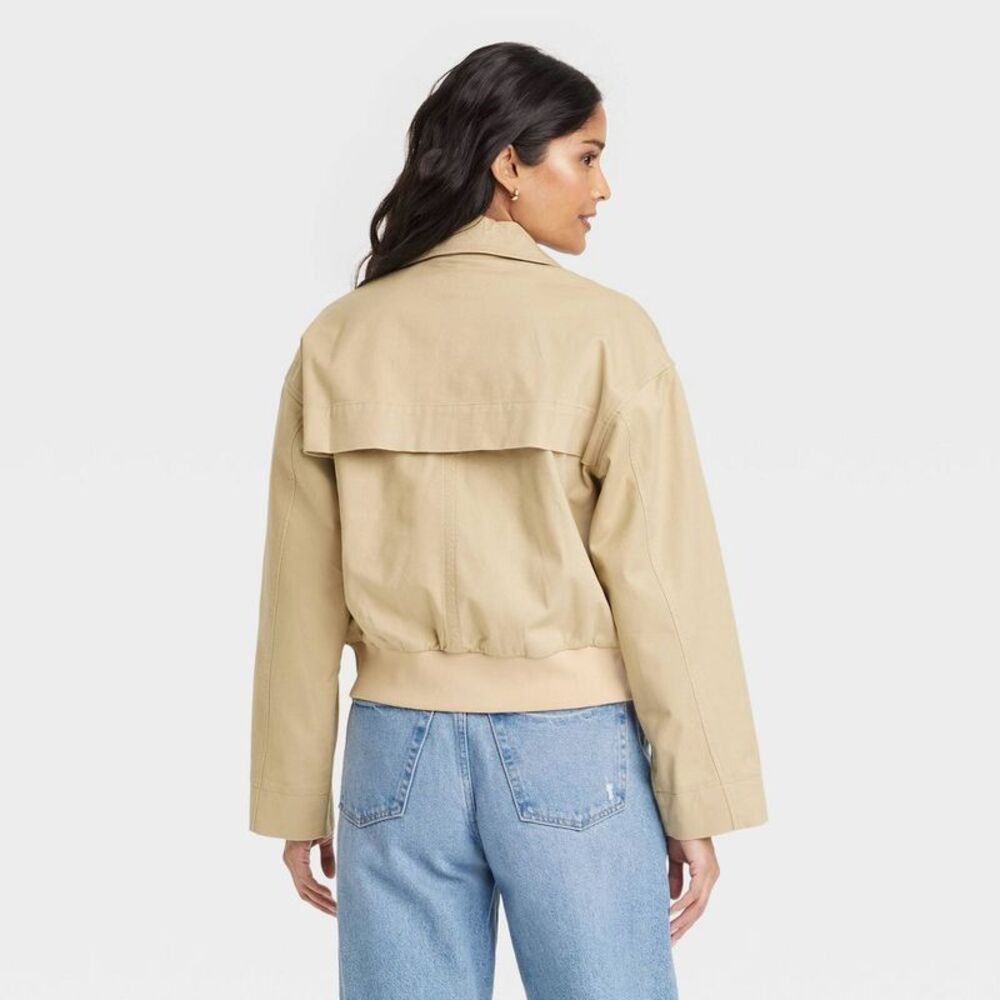 Universal Thread Cropped Double-Breasted Beige Jacket - Picture 2 of 6